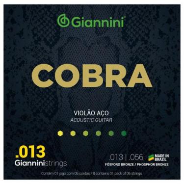 Imagem de Encordoamento Violão Giannini Aço Cobra GEEFLXF Fósforo Bronze 0.013"