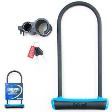 Imagem de Cadeado Trava U-lock Onguard 8152 Chave Bike Moto Cores Neon, Azul