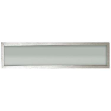 Imagem de Plafon Space Emb. Ret.   75cm Alum. Vidro Fosco 2x20w Fluor.  Escovado