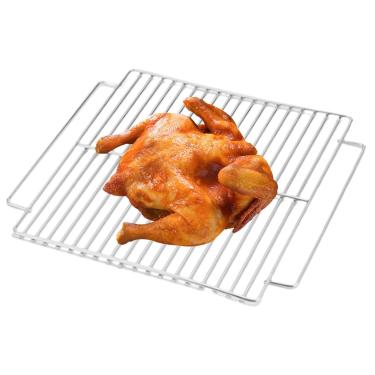 Imagem de Grelhas de cozinha de aço inoxidável, grelha para grelhar ao ar livre,Rack para assar ao ar livre - Rack para churrasco de acampamento ao ar livre em aço inoxidável para peixes, vegetais e camarão