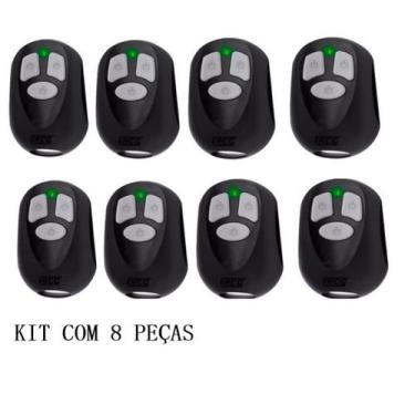Imagem de Kit 8 Controles 433.92mhz Rcg Para Motor Portão Cor Preto