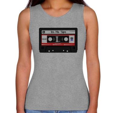 Imagem de Regata Feminina 80's Mix Tape - Foca na Moda, Cinza, G