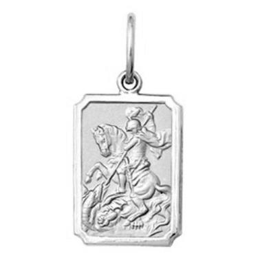 Imagem de Pingente Pequeno 1.1cm Modelo Quadrado Santos Ouro Branco 18k ( 29 San
