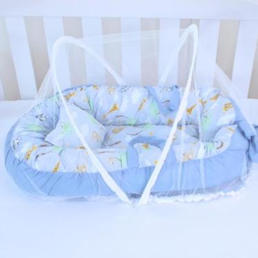 Imagem de Ninho Redutor de Berço para Bebê com Mosquiteiro Várias Estampas - Jba