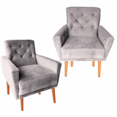 Imagem de Kit Duas Poltronas Decorativa  Quarto Sala De Estar Escritorio Lia  - 