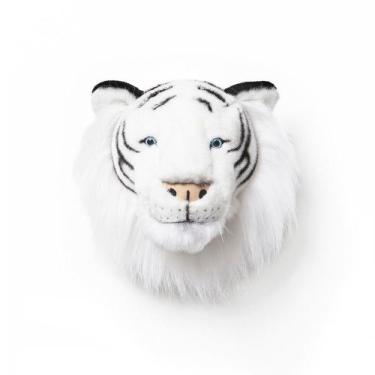 Imagem de Cabeça de Pelúcia de Parede   Tigre Branco Albert  Wild & Soft
