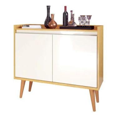 Imagem de Buffet delux delta classico glos 2 portas nature/off white - Village M