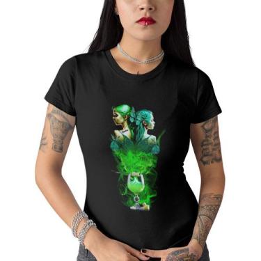 Imagem de Camiseta Feminina Preta Drink Absinto Brisa Fadas Verdes - Hipsters, P