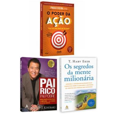 Imagem de Kit 3livros, Pai Rico, Pai Pobre + O Poder da Ação + Os Segredos Da Me