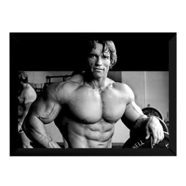 Imagem de Poster Moldurado Decorativo Arnold Schwarzenegger Quadro - Fanarte