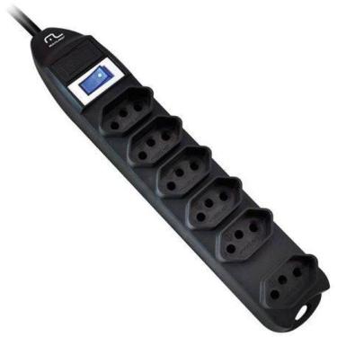 Imagem de Filtro de Linha Multilaser 6 Tomadas Preto WI221