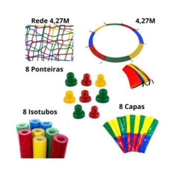 Imagem de Kit Completo Pula Pula - Protetores de Molas, Redes, Ponteiras e Capas