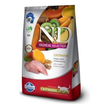 Imagem de Ração N&D Tropical Gato Castrado Frango Frutas Cereais 1.5kg