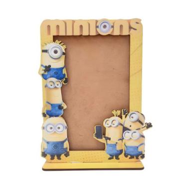 Imagem de Porta Retrato Vertical Infantil 15x10 Kit 3un Mdf Madeira Adesivado - 