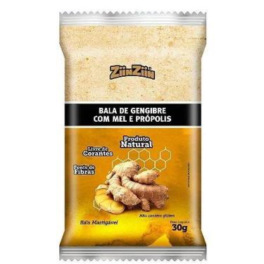 Imagem de Bala De Gengibre C/ Mel E Própolis Mastigável 30g - ZiinZiin
