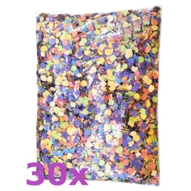 Imagem de Confete Carnaval Papel Celebrações Kit C/ 30 Pacotes de 100g - Nathy P
