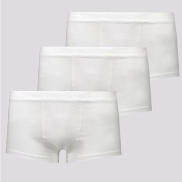 Imagem de Kit de 3 Cuecas Lupo Algodão Com Elastano Branca, P