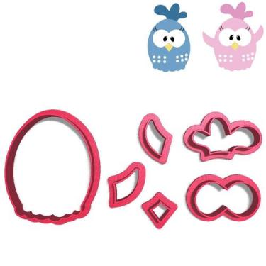 Imagem de Cortador Pasta Doce Impresso Festa Infantil Fazendinha Galinha Baby Cu