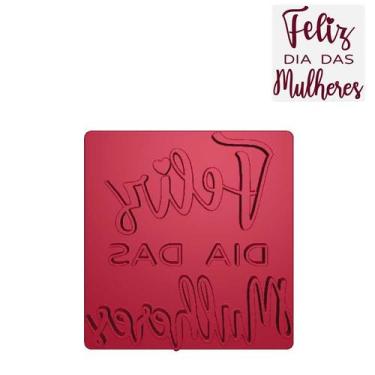Imagem de Marcador Biscoito Carimbo Feliz dia das Mulheres - Doce Impresso, 5,5c