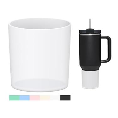 Imagem de WUQID Bota de silicone superior para Stanley Quencher H2.0 1,1 l 850 g 590 ml & IceFlow Flip 850 g 590 ml, serve para o mesmo diâmetro 590 g - 1,134 ml, tampa de manga inferior de garrafa antiderrapante