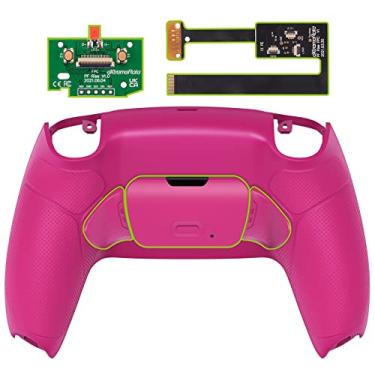 Imagem de eXtremeRate Nova Pink Rubberized Grip Programable Rise 2.0 Remap Kit for PS5 Controller BDM-010 BDM-020 Models, Custom Upgrade Board & Redesigned Back Shell & Back Buttons Set for PS5 Controller