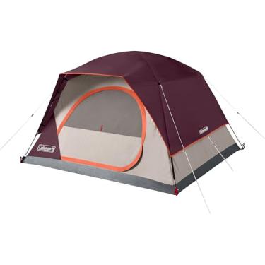 Imagem de Coleman Barraca Skydome com configuração de 5 minutos, barraca à prova de intempéries para 2/4/6/8 pessoas com bolsa de chuva e bolsa de transporte, 20% mais espaço do que os dosséis tradicionais