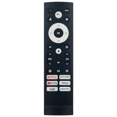 Imagem de Controle remoto de voz de substituição ERF3M90H compatível com Hisense Smart Android TV 65U8H 75U75H 55U75H 55U8H 65U7H 55U7H 65U7H 75U7H 85U7H 75U8H 43A6H 50A6H 55A6H 65A6H 75A6H 43A68H 43A65K 50A65K