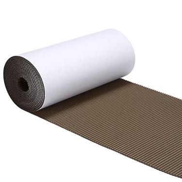 Imagem de Geyoga Rolo de Papelão Ondulado de Face Única B Flauta Envio de Rolo de Papel Ondulado Envoltório Ondulado para Embalagem, Armazenamento, Envio, Faça Você Mesmo (Branco, 12 X 197 Polegadas)