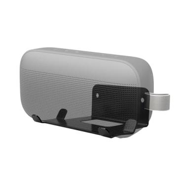 Imagem de shinar Suporte de parede de metal compatível com Bose SoundLink Flex e SoundLink Flex (2ª geração) Suporte acessório compatível com Soundlink Flex Integrated Cable Management Branco (preto)
