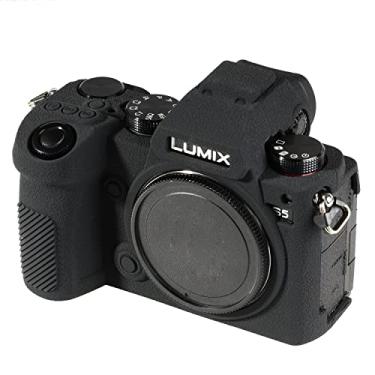 Imagem de STSEETOP Capa de câmera para Panasonic Lumix S5 – Capa protetora de silicone DSLR, gaiola destacável, à prova de choque, à prova de poeira (preto)