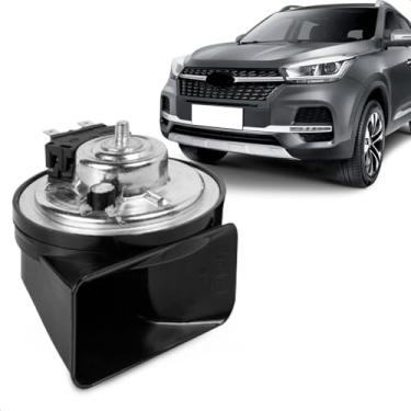 Imagem de Buzina Automotiva Fiamm Tiggo 5X 2019 A 2025 Am80Sx H Conector Byd Agudo 12V Caracol 2 Terminais