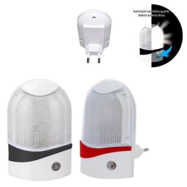 Imagem de 2 Luminárias de Quarto Abajur Tomada Luz Led Automática - Top Útil