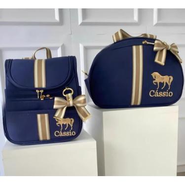 Imagem de Kit Bolsa Maternidade Tema Cavalo 2 Peças Personalizado - Eduardita Ba