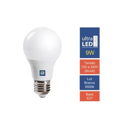 Imagem de Lâmpada Ultraluz Led 9w 6500k Branco Frio Bulbo E27 Bivolt