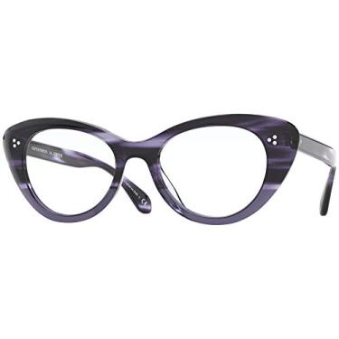 Imagem de Oliver Peoples Armação de óculos OV5415U - 1682 RISHELL Dark Lilac VSB com lente de demonstração de 51 mm, Roxa, 51/19/145