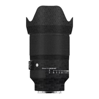 Imagem de Skin Lens Acessórios para Câmeras Vinil Wrap Body Película Protetora Adesivo para Sigma Art 35 mm F1.4 DG DN (Novo) Apto para Sony E/L Mount Camera Protector Decalques 1:1.4 35 1.4 (Honeycomb Black)