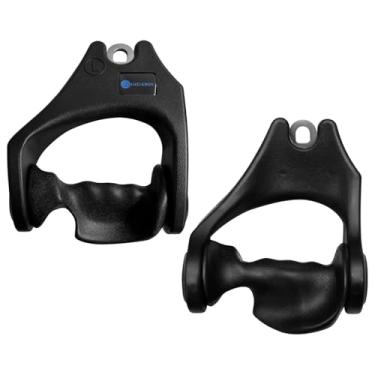 Imagem de HXD-ERGO Alças ergonômicas de ginástica, alças de exercícios resistentes para máquina de crossover de cabos, exercícios de tríceps LAT para puxar para baixo e faixas de resistência, antiderrapante e