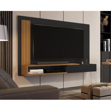 Imagem de Painel Para TV Smart até 50 Polegadas Matt Com Prateleira e Porta Pret