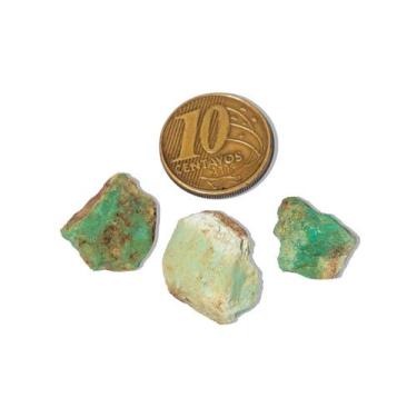 Imagem de Kit 3 Fragmentos Crisoprásio Bruto 1 a 4g 10 a 20mm Tipo B - Cristaisd