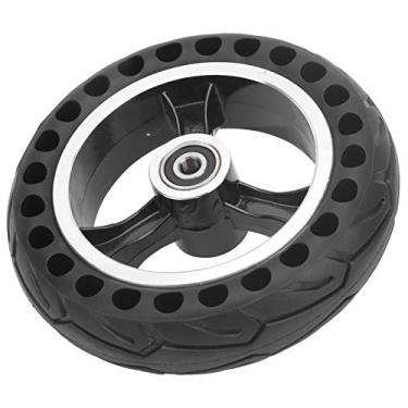 Imagem de Pneu Sólido de Scooter Elétrica, Roda de Borracha Sólida de 200x50 Com Reposição à Prova de Explosão de Cubo de 8 Polegadas