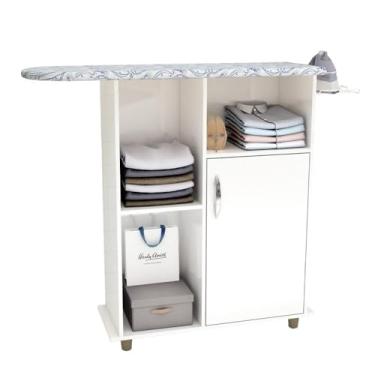 Imagem de Tábua de Passar Roupa Miami com 1 Porta e Nicho Branco