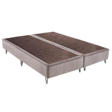 Imagem de Cama Box Super King Size Ortobom Camurça Bege (193x203x30cm)
