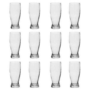 Imagem de Jogo de Copos de Vidro 12 peças Tulipa Chopp Cerveja 325ml - 123 Útil