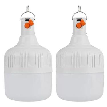 Imagem de KIT 2 Lâmpada Led Bulbo 20w Camping Usb De Emergência Forte - Bruartt