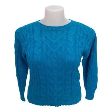 Imagem de Suéter Blusa De Frio Feminina Manga Longa Inverno Tricot Lã-Feminino