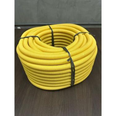 Imagem de Conduite Eletroduto Corrugado Amarelo 3/4 50 Metros PEAD Alta Qualidad