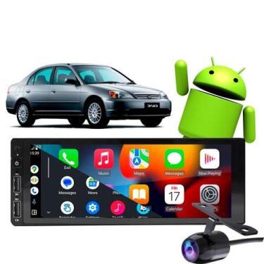 Imagem de Central Multimídia Civic 2001-2006 1 Din Android-Auto Carplay - E-Carp