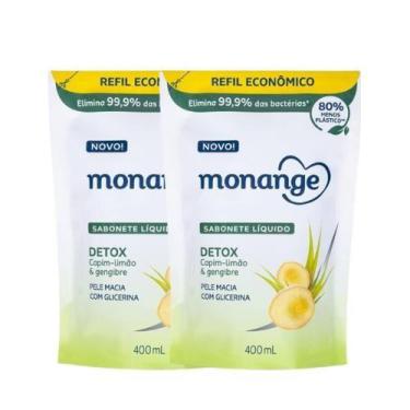 Imagem de Kit 2 Refil Sabonete Líquido Monange Detox 400mL