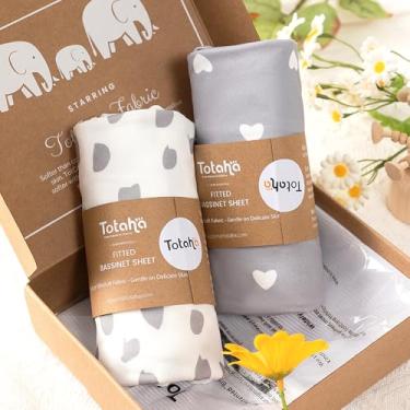 Imagem de Lençóis com elástico para berço de cabeceira, 83 x 50 cm, para Maxi COSI Iora, Koola Baby, Baby Joy, Angelbliss, Kidsclub – Lençóis macios amanteigados, pacote com 2