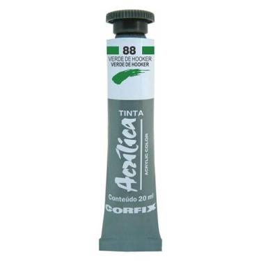 Imagem de Tinta Acrílica 20ml 088 Verde Hooker Corfix, 088 VERDE HOOKER